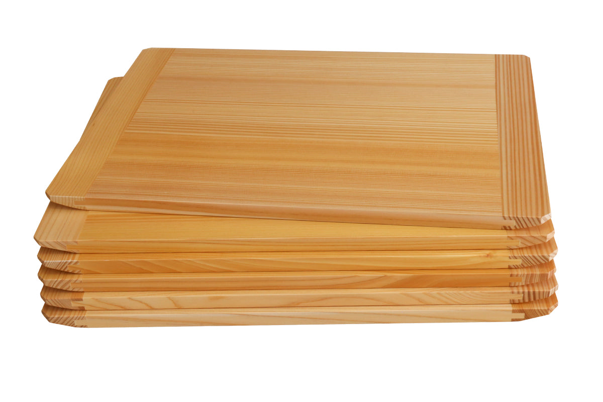Shimizu Mokuzai Sawara Wood Placemat Clear Finish 41x30cm Set of 6