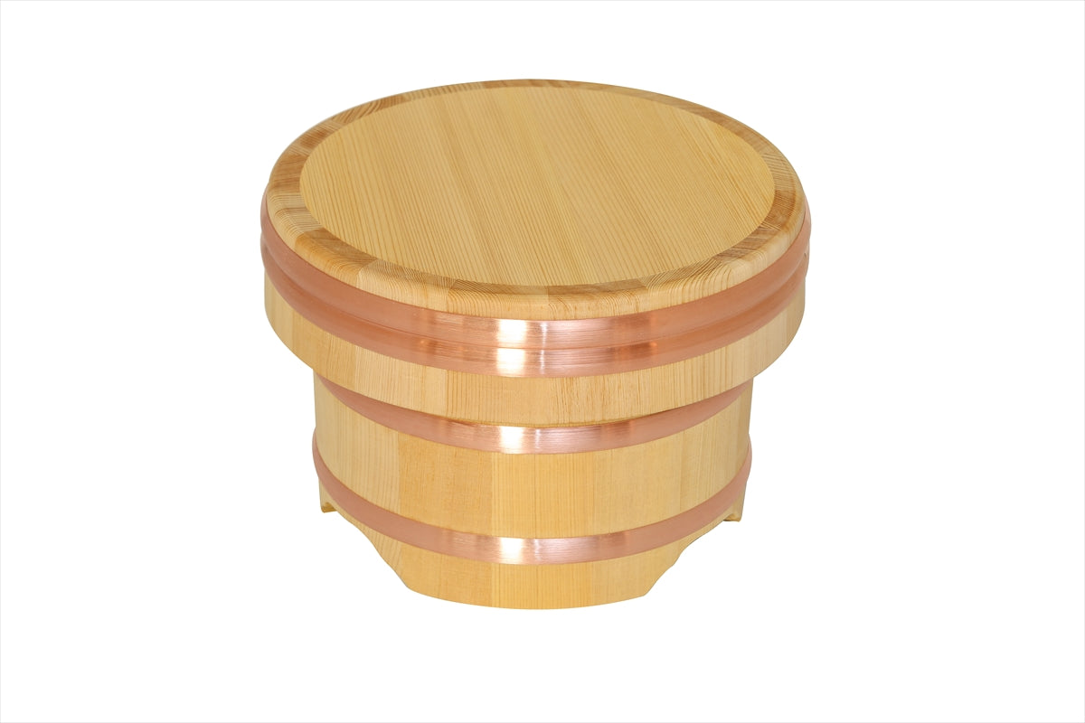 Shimizu Mokuzai Edo Ohitsu Sawara Wood Rice Container 18cm 3 Cups