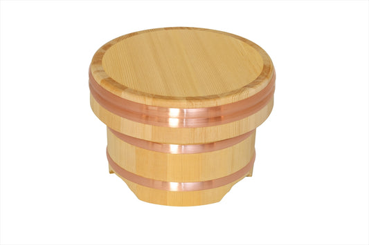 Shimizu Mokuzai Edo Ohitsu Sawara Wood Rice Container 18cm 3 Cups