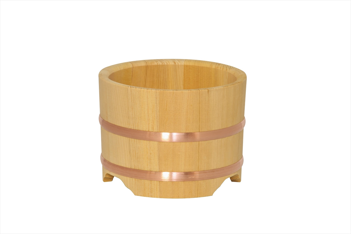 Shimizu Mokuzai Ohitsu Sawara Wood Rice Container with Flat Lid 18cm 3 Cups