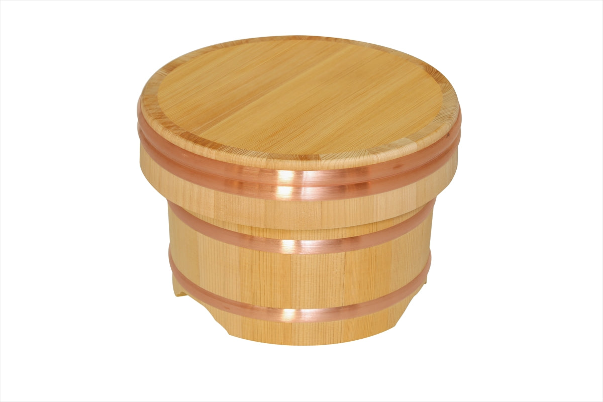 Shimizu Mokuzai Edo Ohitsu Sawara Wood Rice Container 21cm 5 Cups
