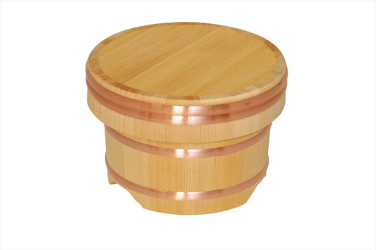 Shimizu Mokuzai Edo Ohitsu Sawara Wood Rice Container 21cm 5 Cups