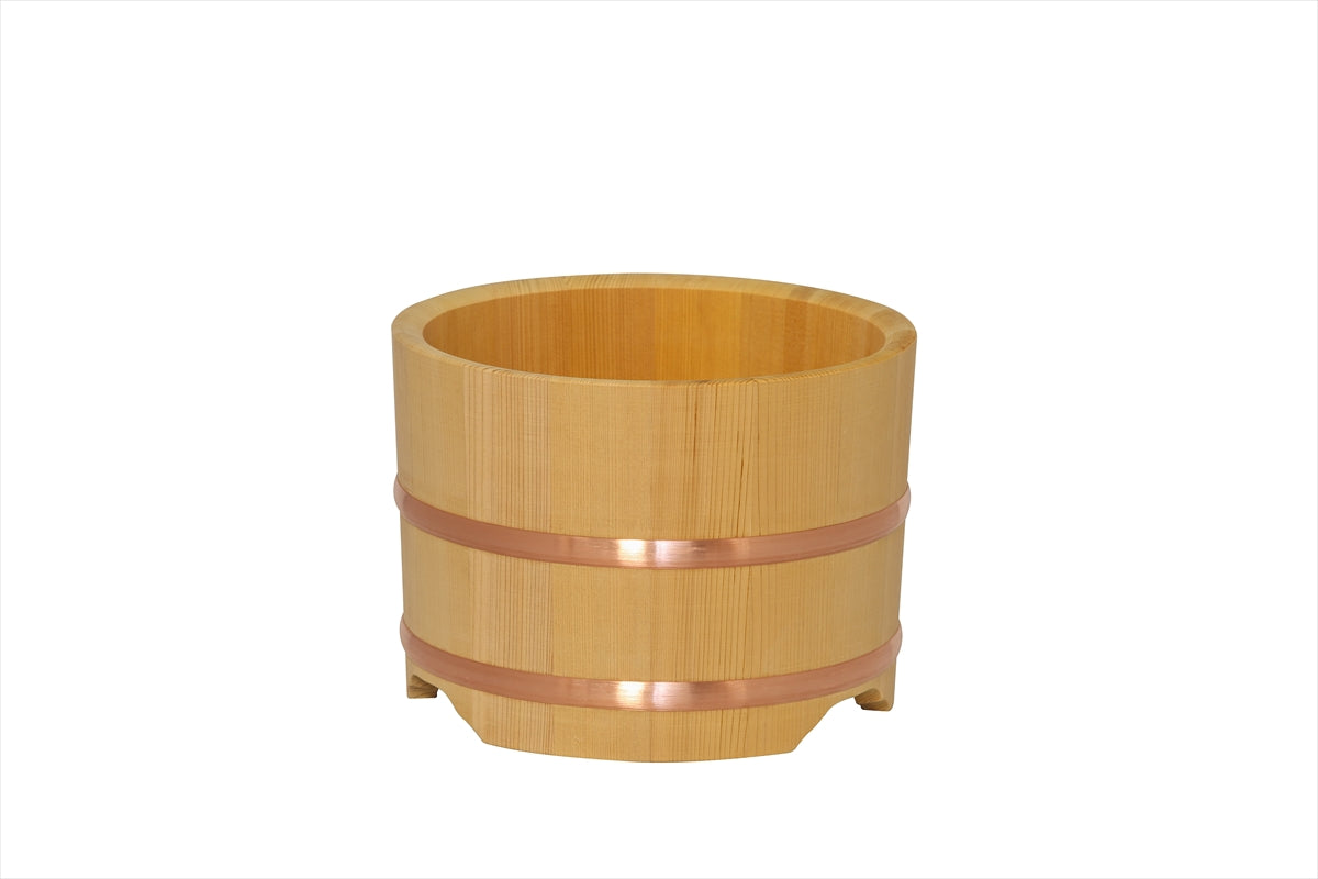 Shimizu Mokuzai Ohitsu Sawara Wood Rice Container with Flat Lid 21cm 5 Cups