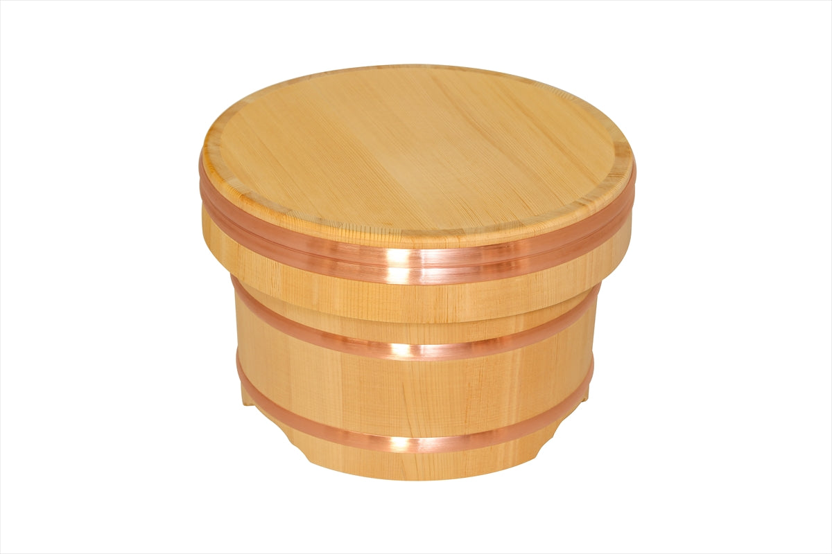 Shimizu Mokuzai Edo Ohitsu Sawara Wood Rice Container 24cm 7 Cups