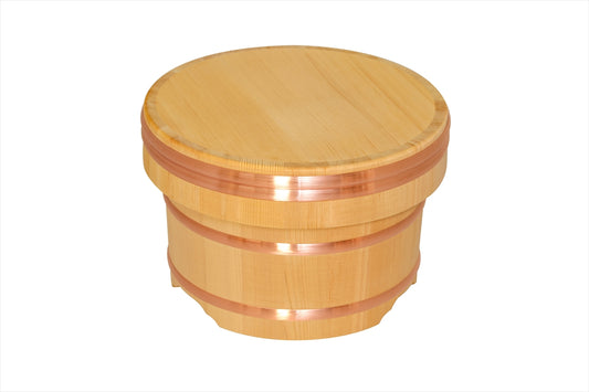 Shimizu Mokuzai Edo Ohitsu Sawara Wood Rice Container 24cm 7 Cups