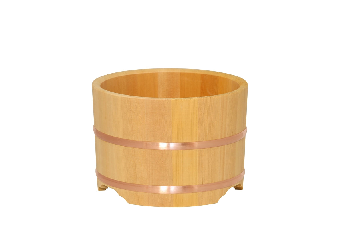 Shimizu Mokuzai Ohitsu Sawara Wood Rice Container with Flat Lid