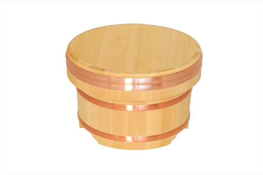 Shimizu Mokuzai Edo Ohitsu Sawara Wood Rice Container 27cm 10 Cups