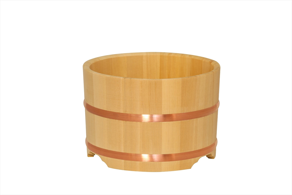 Shimizu Mokuzai Ohitsu Sawara Wood Rice Container with Flat Lid 27cm 10 Cups
