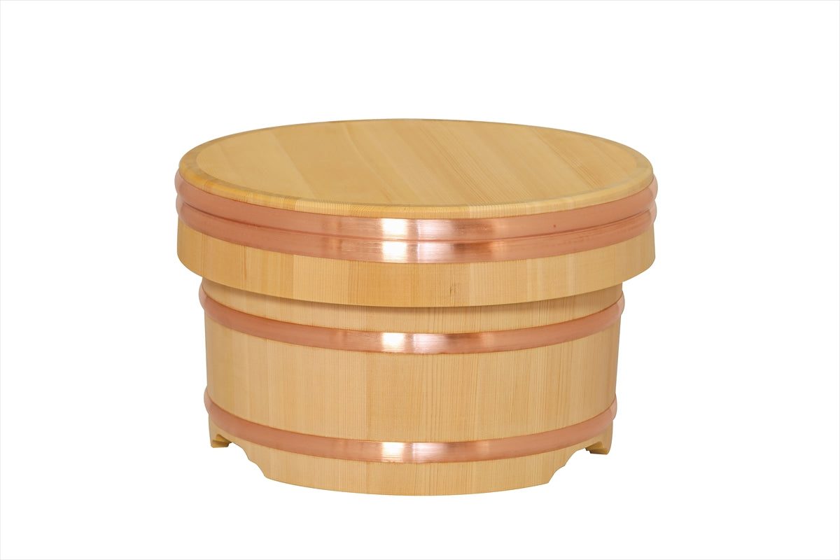 Shimizu Mokuzai Edo Ohitsu Sawara Wood Rice Container 30cm 15 Cups