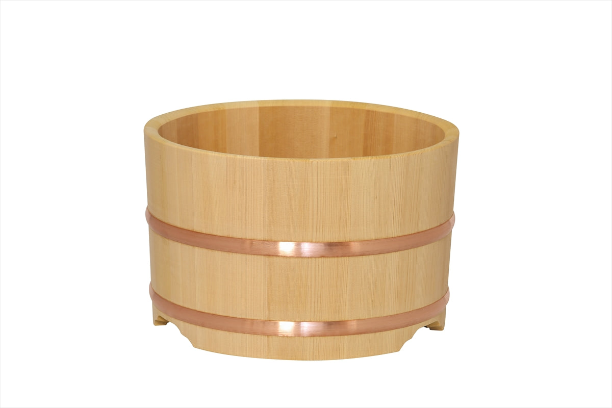 Shimizu Mokuzai Ohitsu Sawara Wood Rice Container with Flat Lid