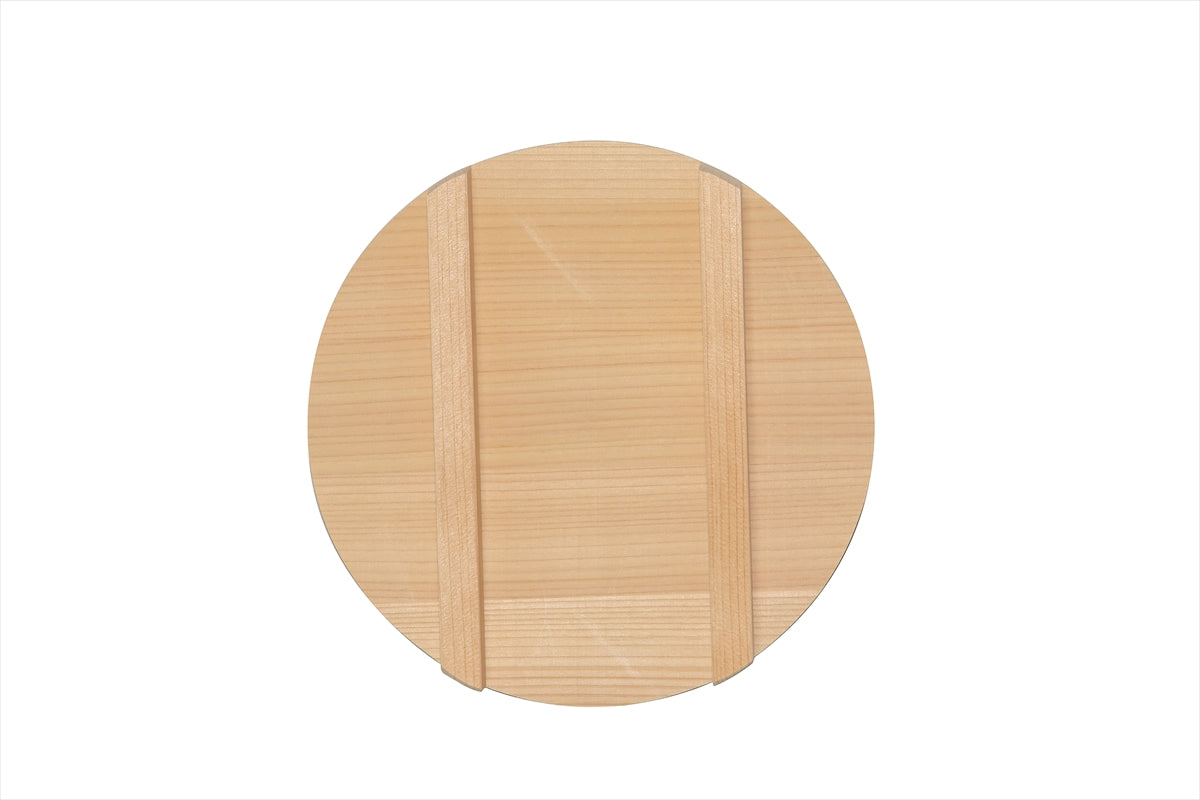Shimizu Mokuzai Sawara Wood Lid for Sushi Rice Tub (Hangiri) 24cm