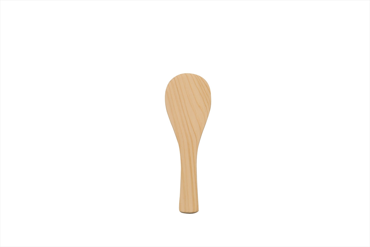 Shimizu Mokuzai Hinoki Rice Paddle (Shamoji) 16cm
