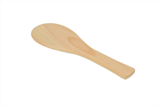 Shimizu Mokuzai Hinoki Rice Paddle (Shamoji) 19cm