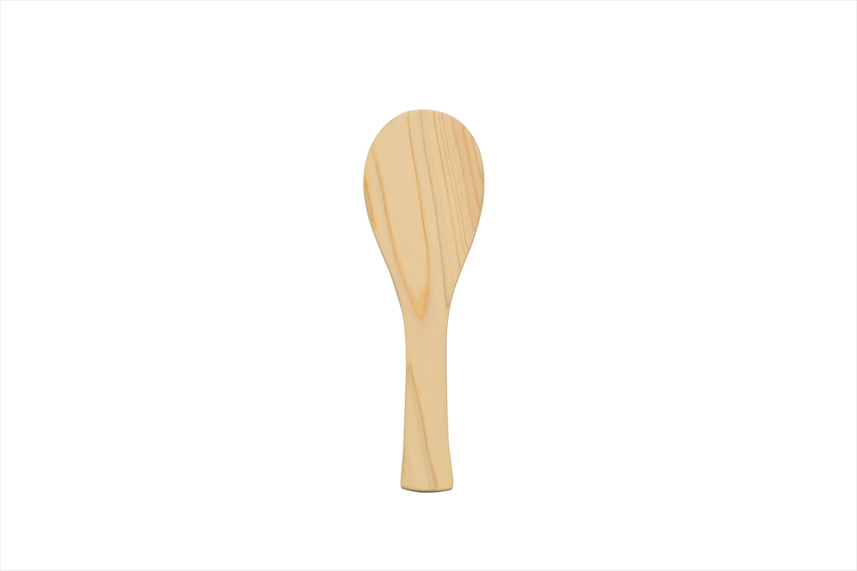 Shimizu Mokuzai Hinoki Rice Paddle (Shamoji) 19cm