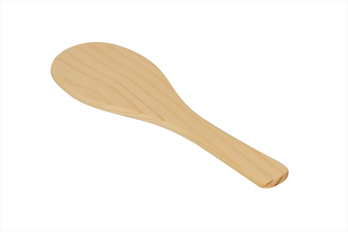 Shimizu Mokuzai Hinoki Rice Paddle (Shamoji) 21.5cm