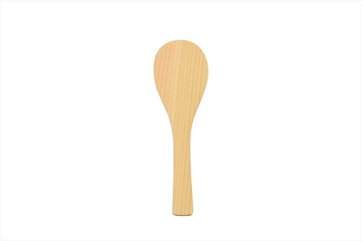 Shimizu Mokuzai Hinoki Rice Paddle (Shamoji) 24cm