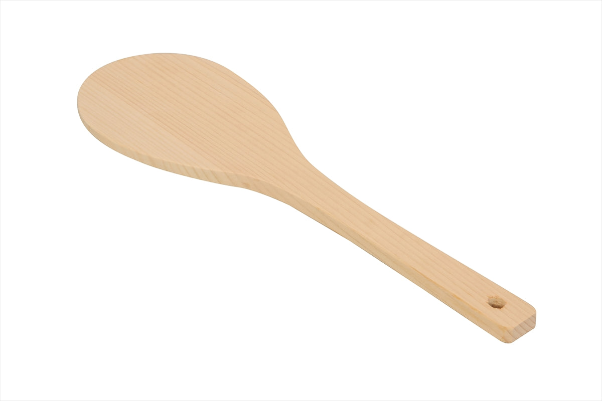 Shimizu Mokuzai Hinoki Rice Paddle (Shamoji) 35cm