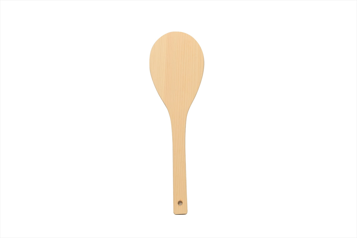 Shimizu Mokuzai Hinoki Rice Paddle (Shamoji) 35cm