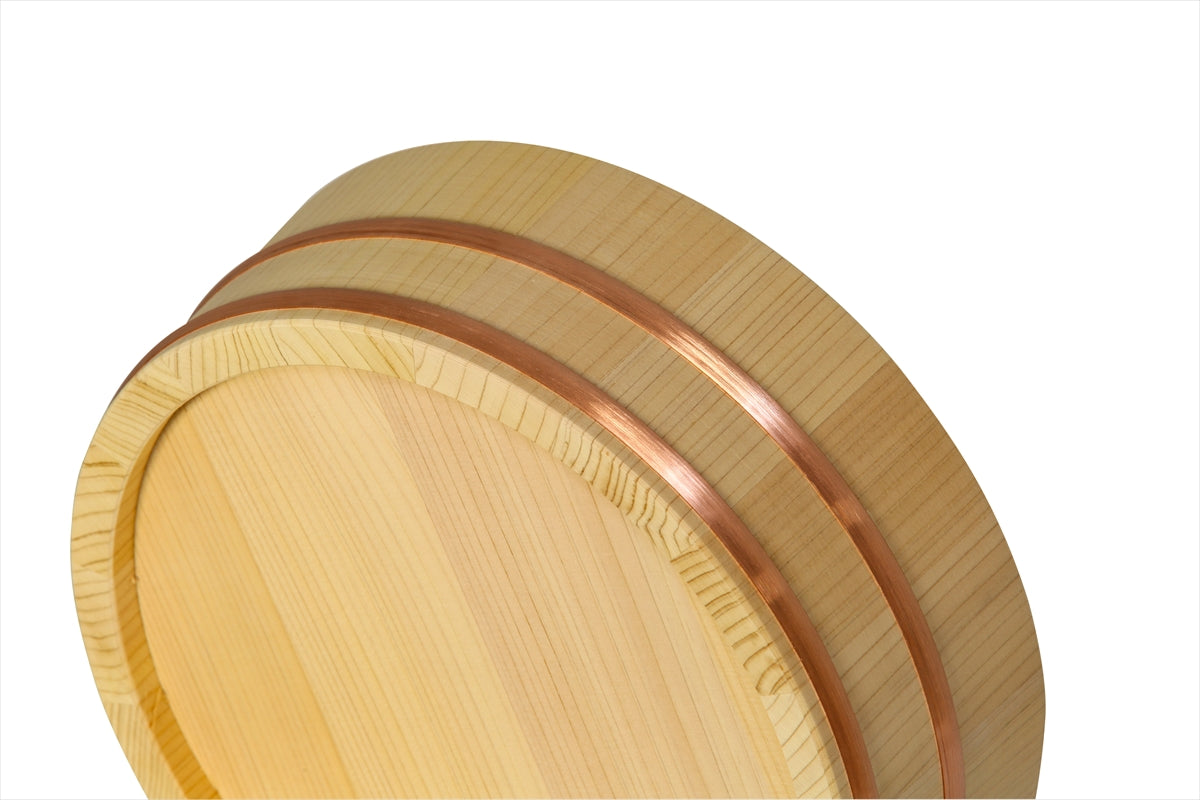 Shimizu Mokuzai Sawara Cypress Sushi Rice Mixing Tub (Hangiri) 21cm