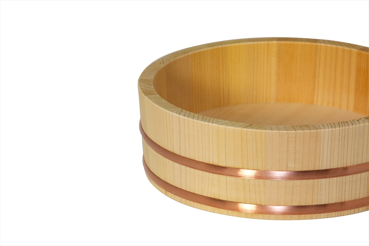 Shimizu Mokuzai Sawara Cypress Sushi Rice Mixing Tub (Hangiri) 21cm