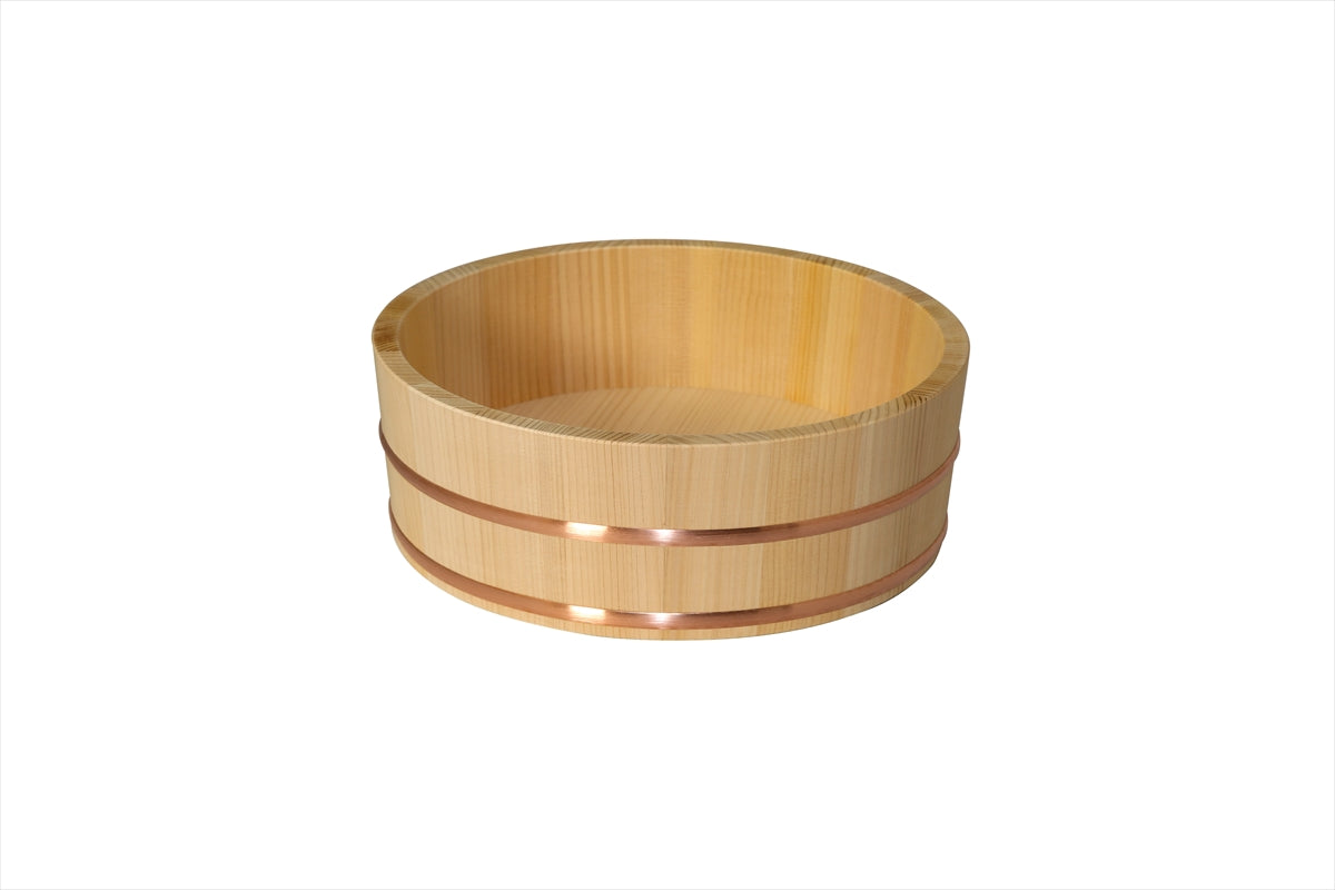 Shimizu Mokuzai Sawara Cypress Sushi Rice Mixing Tub (Hangiri) 24cm