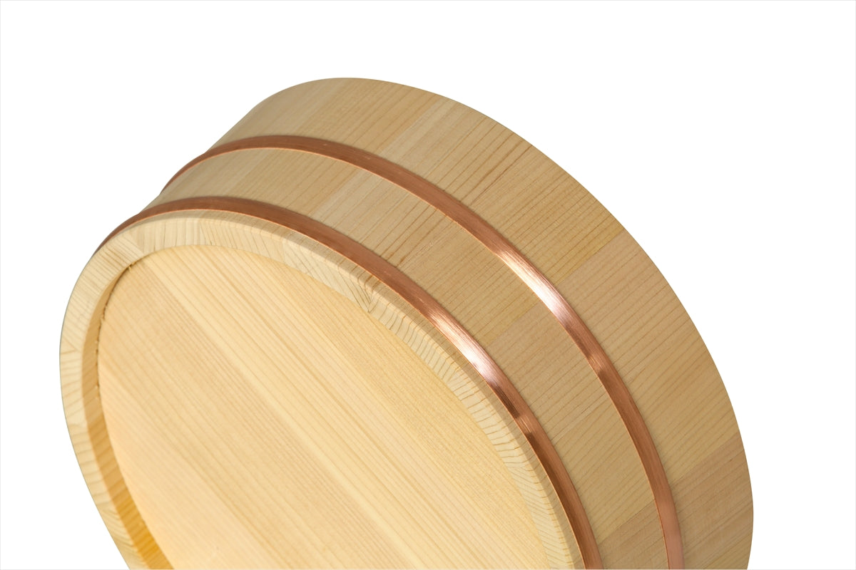 Shimizu Mokuzai Sawara Cypress Sushi Rice Mixing Tub (Hangiri) 24cm
