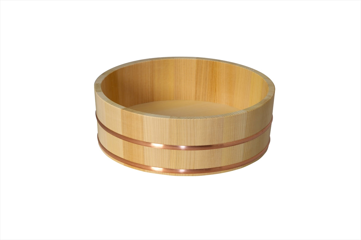 Shimizu Mokuzai Sawara Cypress Sushi Rice Mixing Tub (Hangiri) 27cm