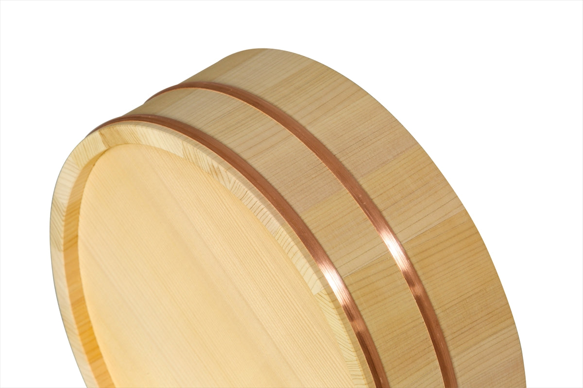Shimizu Mokuzai Sawara Cypress Sushi Rice Mixing Tub (Hangiri) 27cm