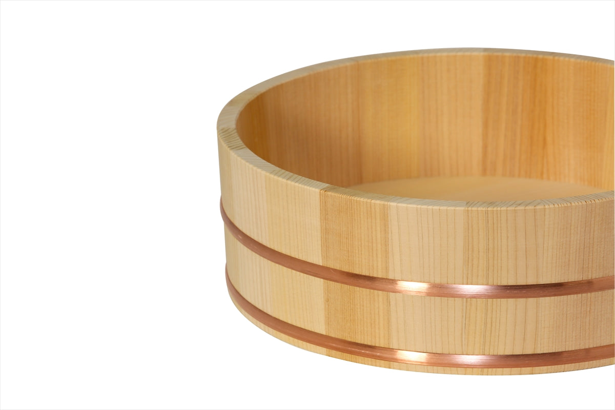 Shimizu Mokuzai Sawara Cypress Sushi Rice Mixing Tub (Hangiri) 27cm