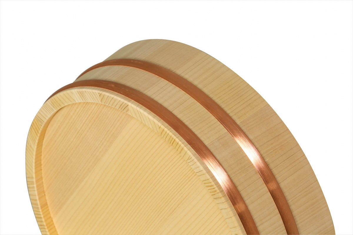 Shimizu Mokuzai Sawara Cypress Sushi Rice Mixing Tub (Hangiri) 30cm