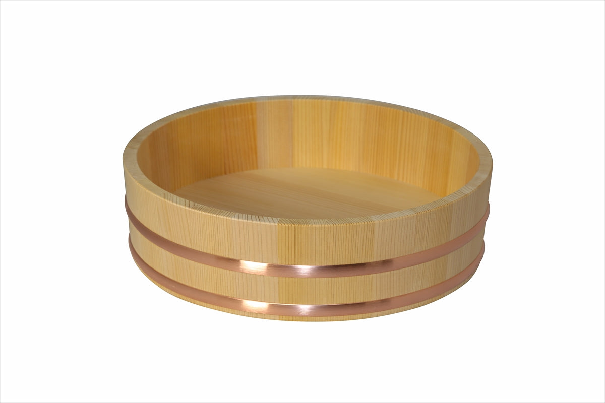 Shimizu Mokuzai Sawara Cypress Sushi Rice Mixing Tub (Hangiri) 33cm