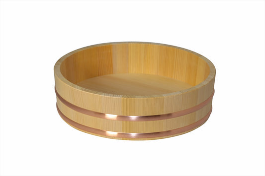 Shimizu Mokuzai Sawara Cypress Sushi Rice Mixing Tub (Hangiri) 33cm