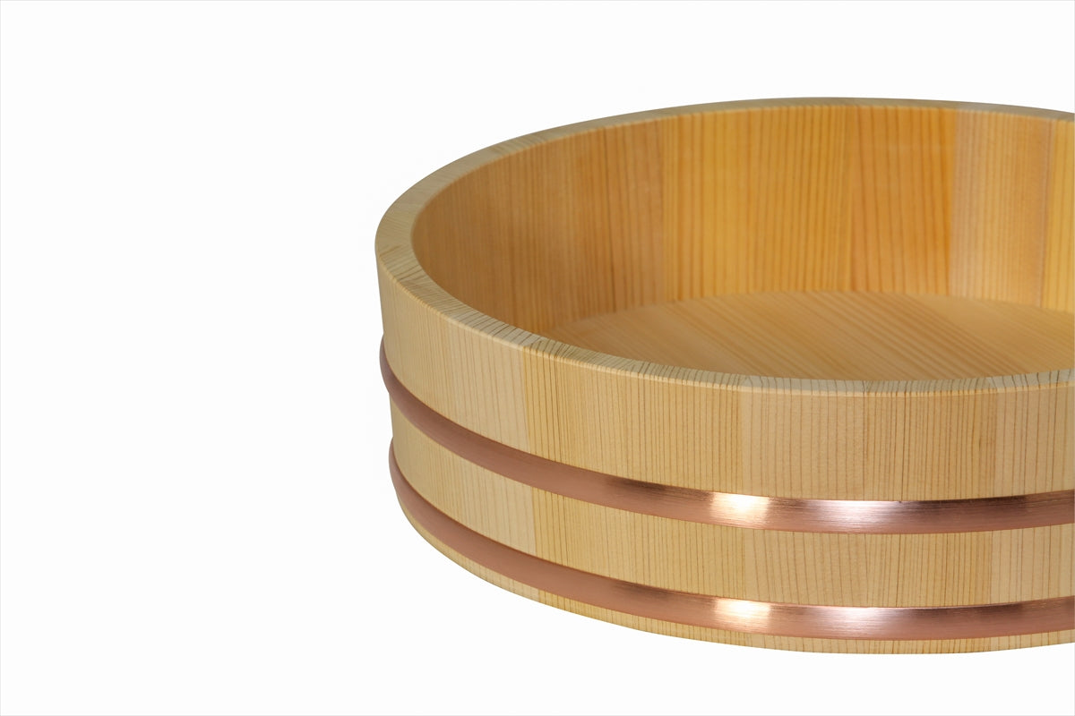 Shimizu Mokuzai Sawara Cypress Sushi Rice Mixing Tub (Hangiri) 33cm