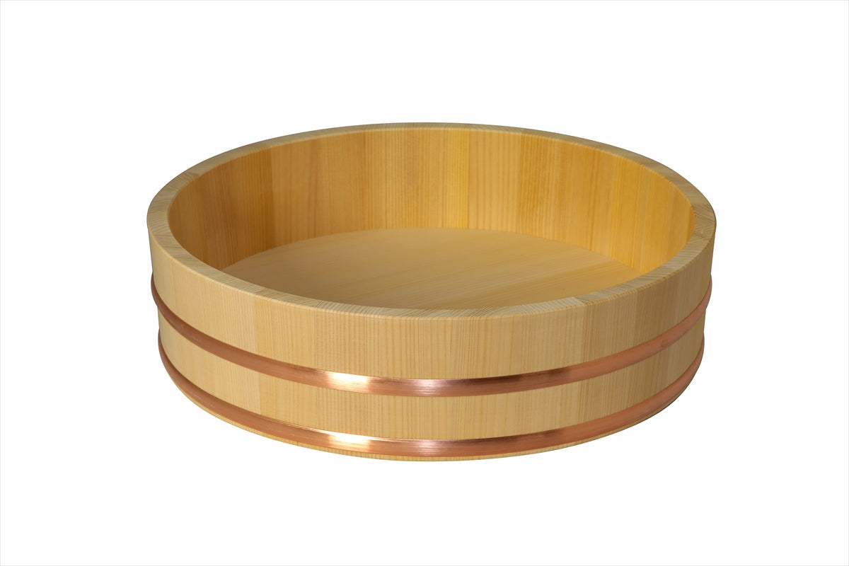 Shimizu Mokuzai Sawara Cypress Sushi Rice Mixing Tub (Hangiri) 36cm
