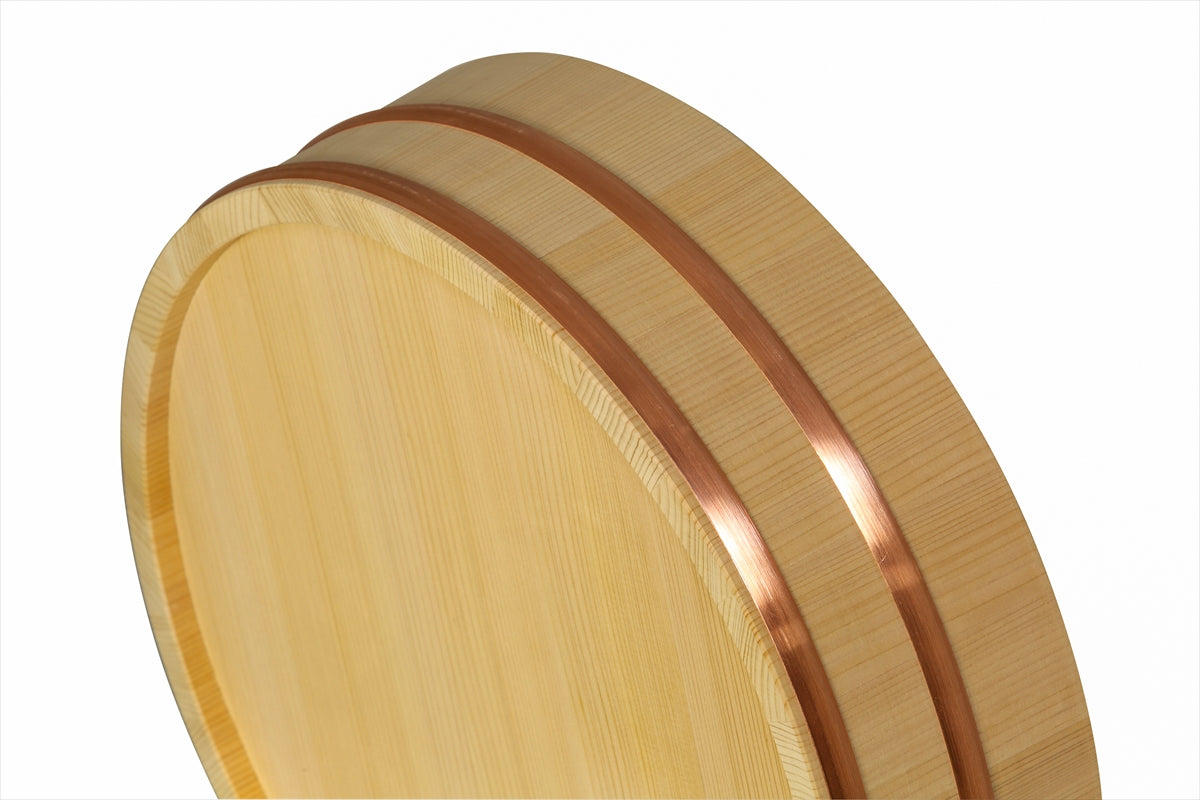 Shimizu Mokuzai Sawara Cypress Sushi Rice Mixing Tub (Hangiri) 36cm