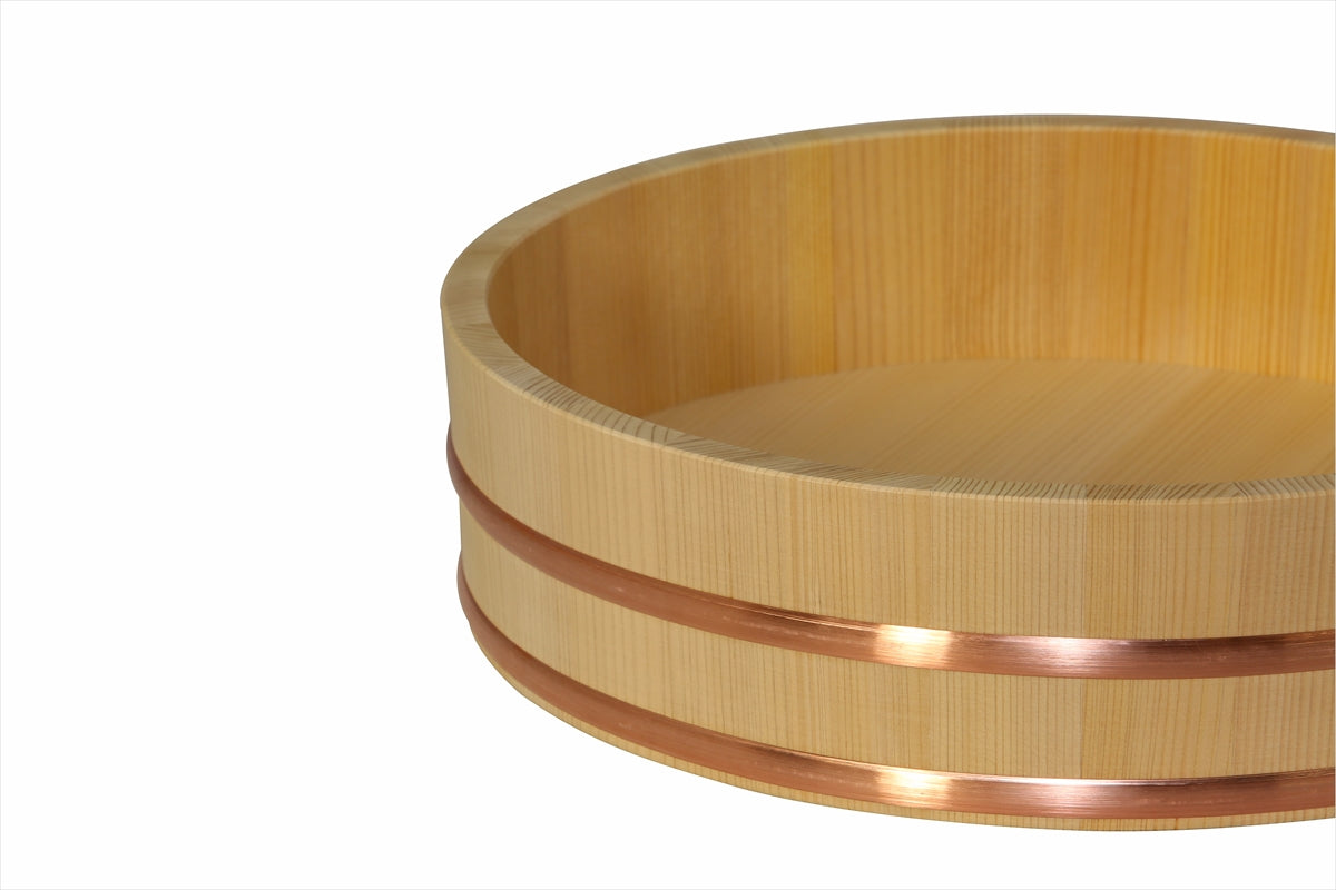 Shimizu Mokuzai Sawara Cypress Sushi Rice Mixing Tub (Hangiri) 36cm