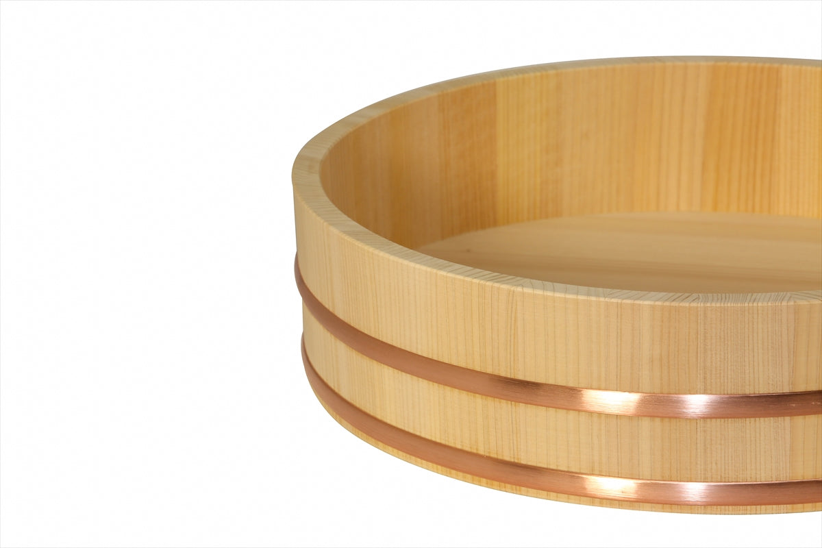 Shimizu Mokuzai Sawara Cypress Sushi Rice Mixing Tub (Hangiri) 39cm