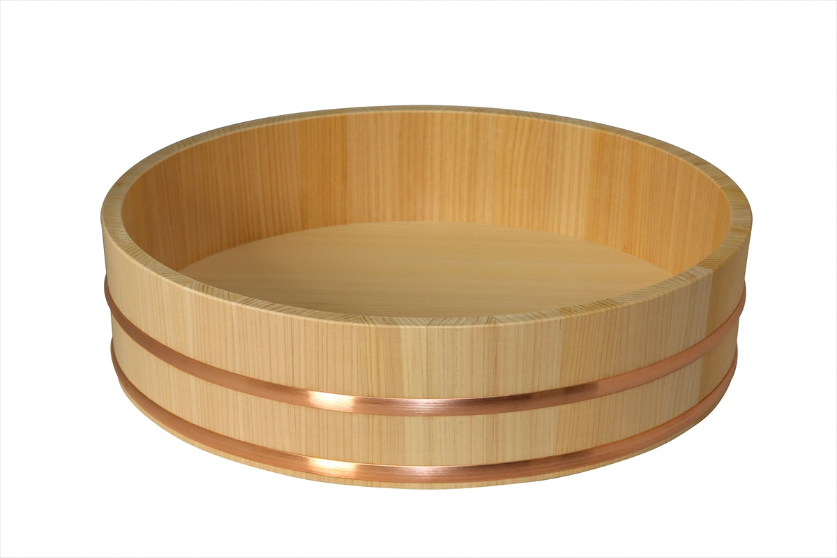 Shimizu Mokuzai Sawara Cypress Sushi Rice Mixing Tub (Hangiri) 42cm