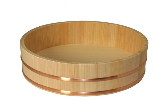 Shimizu Mokuzai Sawara Cypress Sushi Rice Mixing Tub (Hangiri) 42cm