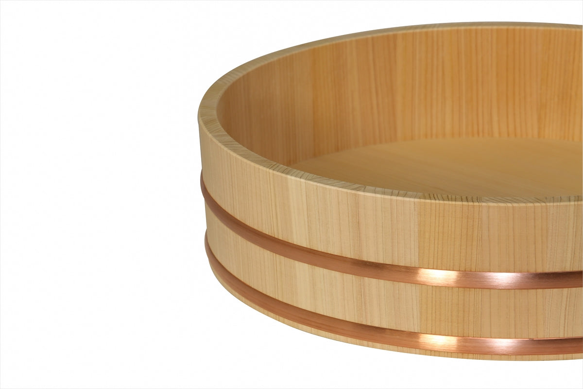 Shimizu Mokuzai Sawara Cypress Sushi Rice Mixing Tub (Hangiri) 42cm