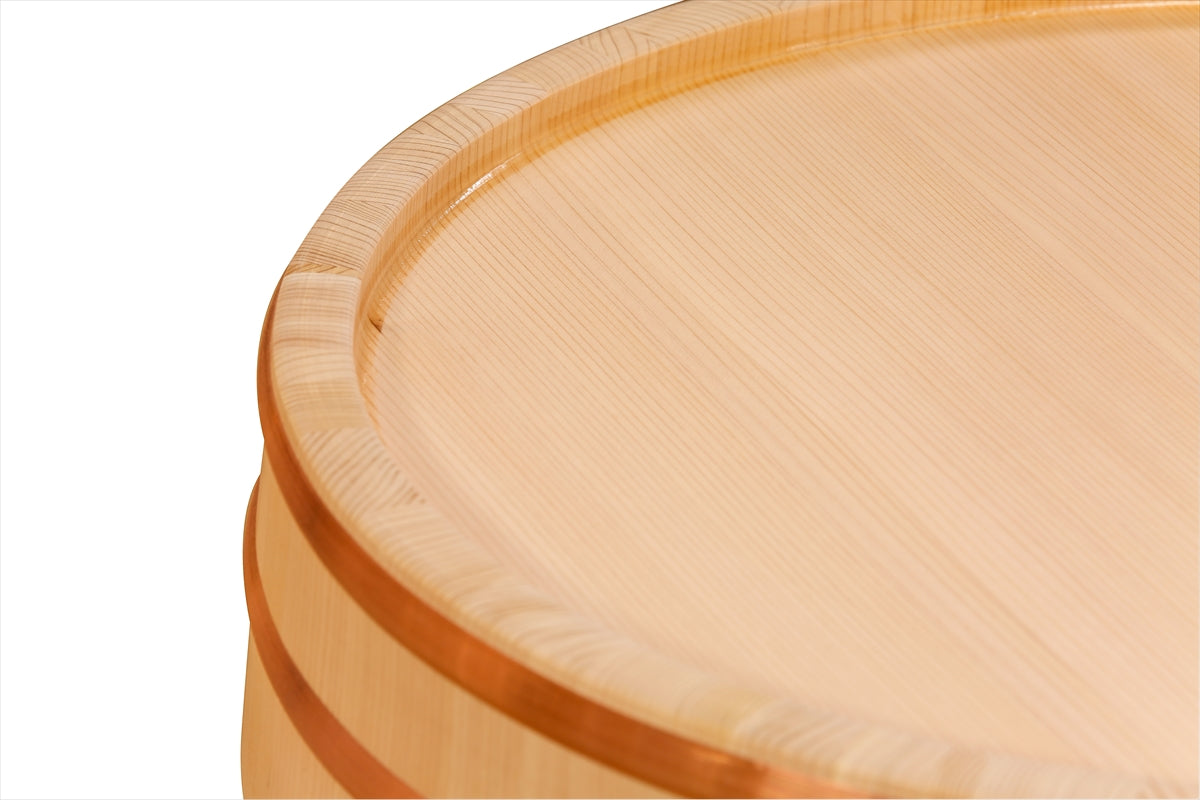 Shimizu Mokuzai Sawara Cypress Sushi Rice Mixing Tub (Hangiri) 48cm