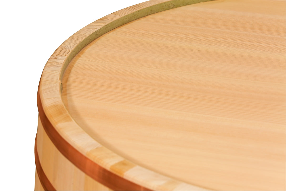 Shimizu Mokuzai Sushi Rice Mixing Tub (Hangiri) 66cm Copper Hoop
