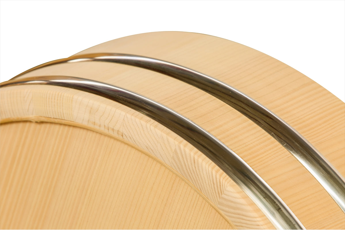 Shimizu Mokuzai Sushi Rice Mixing Tub (Hangiri) 72cm Stainless Steel Hoop