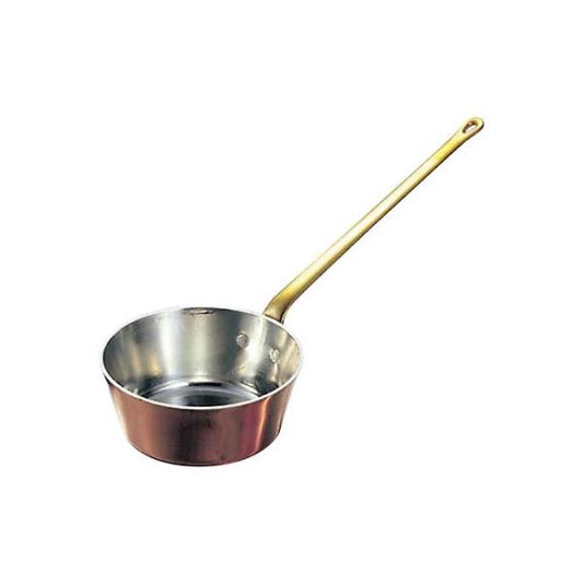 Wadasuke Tin-Lined Copper Tapered Mini Saucepan with Long Handle 9cm 2512-0090