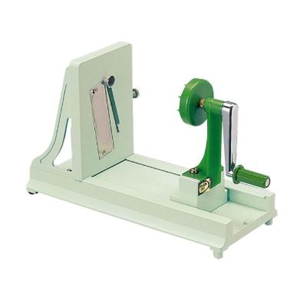 Benriner Turning Slicer (Saimenki), Horizontal Spiral Vegetable Slicer, Light Green, Made in Japan