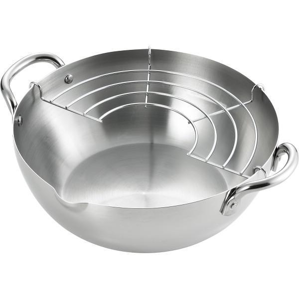 Gogi Stainless Steel Tempura Fry Pot With Draining Rack