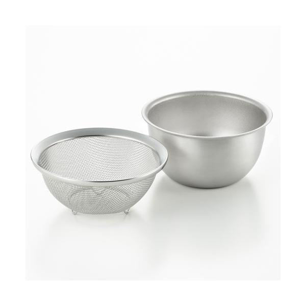 Gogi Stainless Steel Colander and Bowl Set 15cm