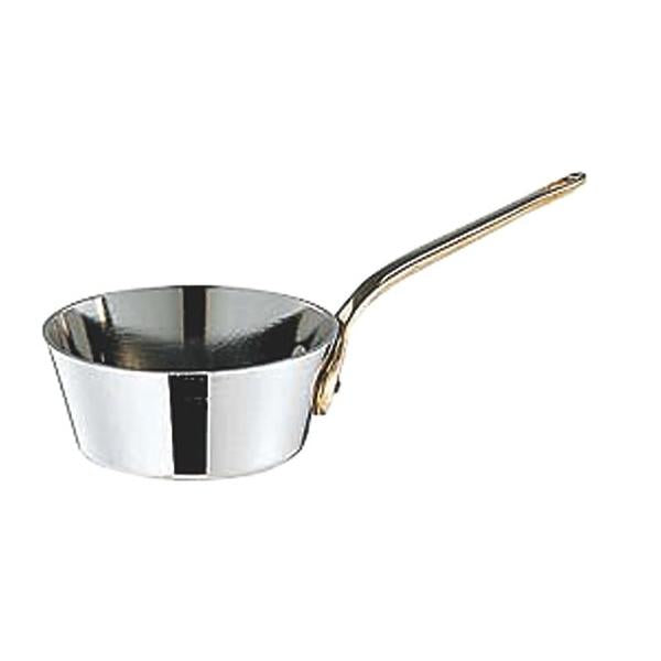 Wadasuke Stainless Steel Tapered Mini Saucepan with Brass Handle 10cm 2532-0100