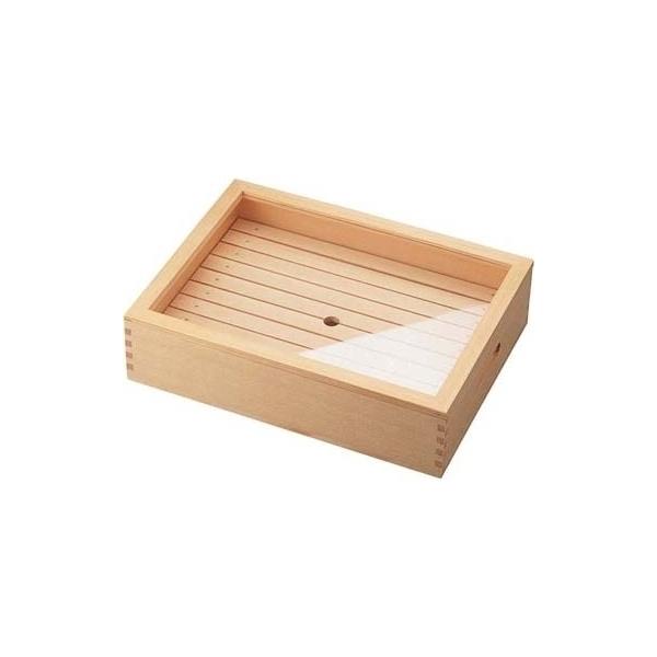 Yamako Wooden Sushi Neta Box with Acrylic Lid