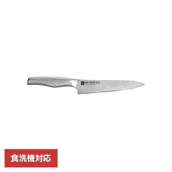 Shimomura Unryu Santoku Knife VG10 Damascus All Stainless 175mm UNR-301